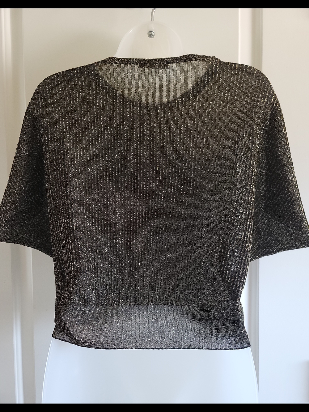 Mango Black Sweater with Gold Lurex Threading - Picture 5 of 10